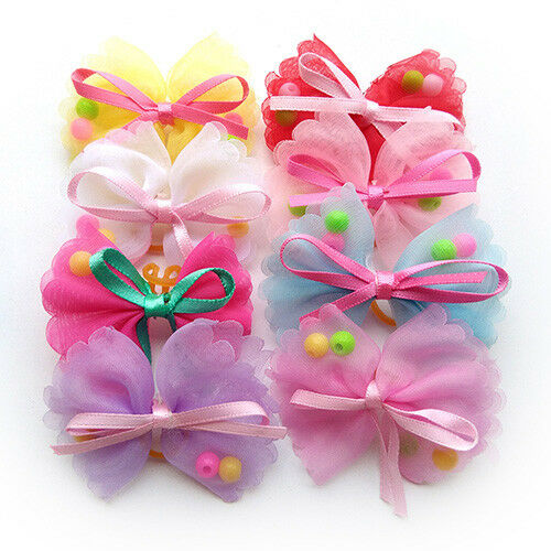 Wholesale Pet Dog Hair Bows Polyester Adorable Pet Grooming Bows Topknot