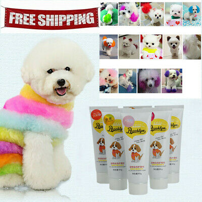 80g Pet Dog Cat Animals Hair Coloring Dyestuffs Dyeing Pigment Agent Supplies Us